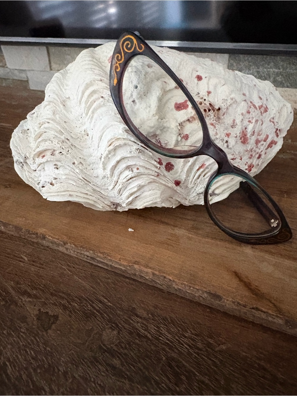 Women's Brown Cat-Eye Reading Glasses with Gold Accent
